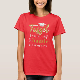 卒業式2024タッセルは厄介なの価値があカスタムった Tシャツ