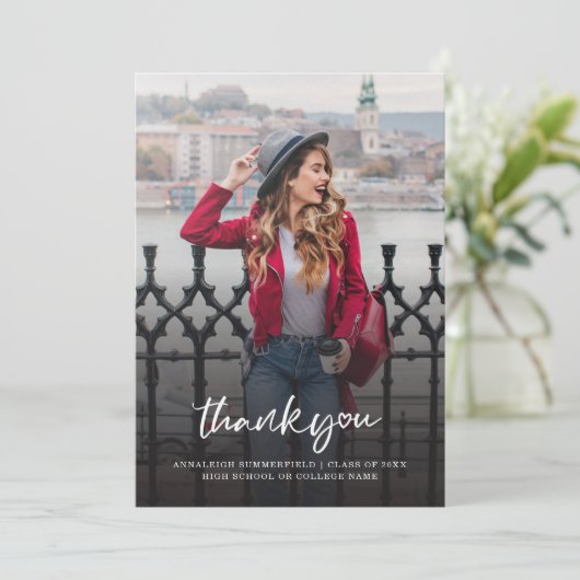 卒業式2024フォトグラードサンキューカード 案内状 (スタンド正面)