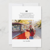 卒業式2024フォトグラードサンキューカード 案内状 (裏面)