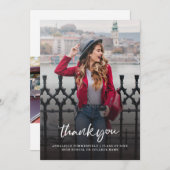 卒業式2024フォトグラードサンキューカード 案内状 (正面/裏面)