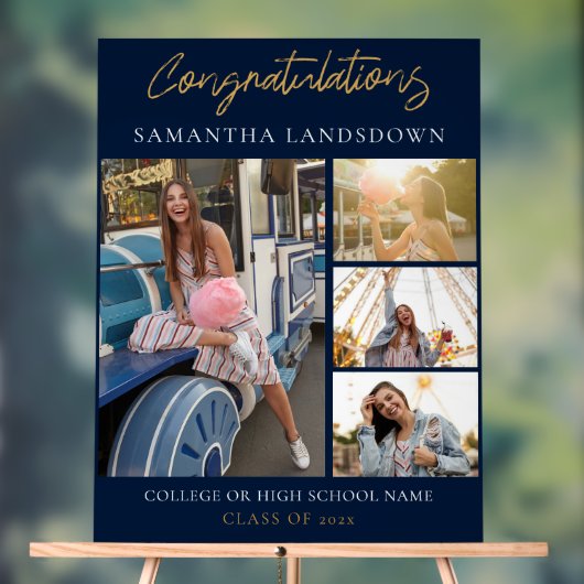 卒業式2024フォトコラージュ アクリルサイン (ニュートラル)