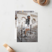 卒業式2024年の写真発表 ノートカード (正面/裏面インサイチュ)