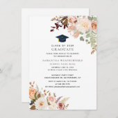 卒業式2024水彩フローラグラードパーティー 招待状 (正面/裏面)