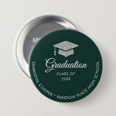 卒業式2024緑と白のキープサケ 缶バッジ (正面&裏面)