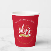 卒業式2024赤モダングラードパーティー 紙コップ (正面)