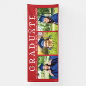 卒業式2024 Grad Photos赤パーティーデコール 横断幕 (縦)