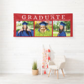卒業式2024 Grad Photos赤パーティーデコール 横断幕 (インサイチュ)