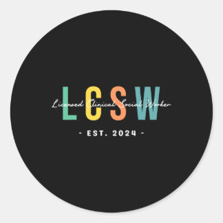 卒業式2024 Licensed Clical Social Worker ラウンドシール
