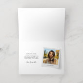 卒業式2024 Photo Grad Thank You金ゴールド 箔グリーティングカード (内側レイダウン)