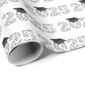 卒業式2025おめでとうオンホワイト ラッピングペーパー (ロールコーナー)