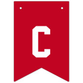 卒業式2025おめでとうグラッドレッドホワイト バンティングフラッグ (第2の旗)