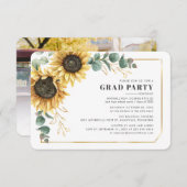 卒業式2025ひまわりフォトグラードパーティー 招待状 (正面/裏面)