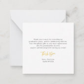 卒業式2025エレガント台本ありがとう ノートカード (裏面)