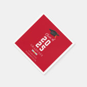 卒業式2025グラッドキャップおよびスクロールカスタム紙 スタンダードカクテルナプキン (角)