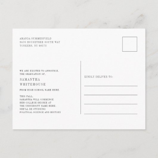 卒業式2025グラードフォトカレッモダンジ 案内ポストカード (裏面)