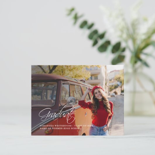 卒業式2025グラードフォトカレッモダンジ 案内ポストカード (スタンド正面)