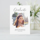 卒業式2025シックな写真パーティー 招待状 (スタンド正面)