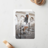 卒業式2025スクリプトグラッドフォト発表 ノートカード (正面/裏面インサイチュ)