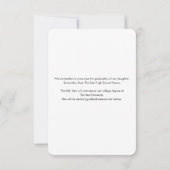 卒業式2025スクリプトグラッドフォト発表 ノートカード (裏面)