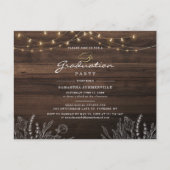 卒業式2025スクリプトグラードパーティーストリングライト インビテーションポストカード (正面)