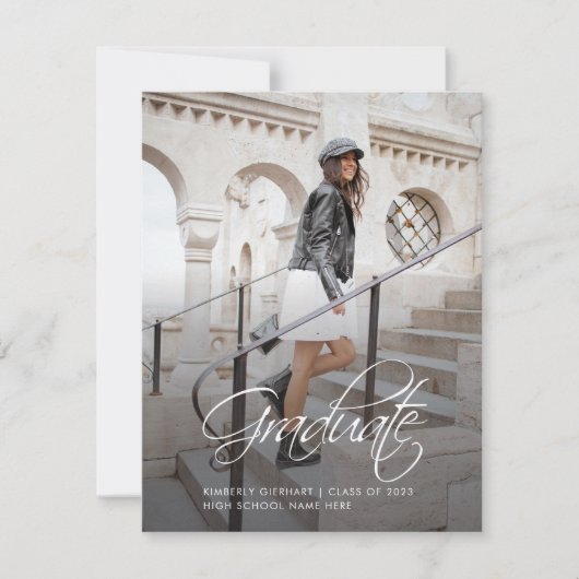 卒業式2025スクリプトフォトグラードアナウンス ノートカード (正面)