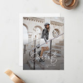 卒業式2025スクリプトフォトグラードアナウンス ノートカード (正面/裏面インサイチュ)