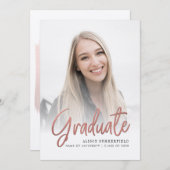 卒業式2025スクリプトフォトグラードアナウンス 招待状 (正面/裏面)