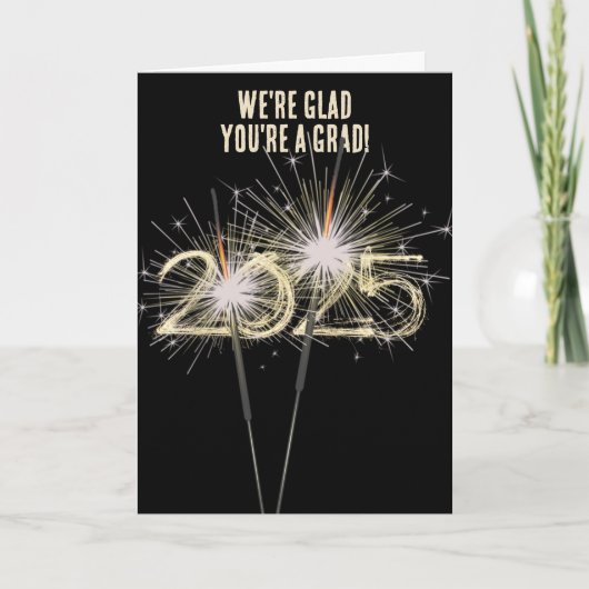 卒業式2025スパークラーオンブラック カード (正面)