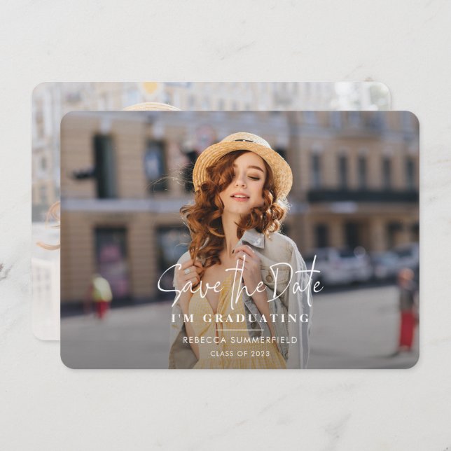 卒業式2025セーブ・ザ・デート案内 (正面/裏面)