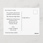 卒業式2025ディスコボール卒業証書 ポストカード (裏面)