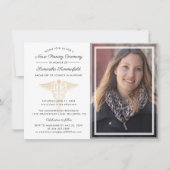 卒業式2025ナースピン留め記念写真 招待状 (正面)