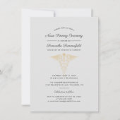 卒業式2025ナースピン留め 招待状 (正面)