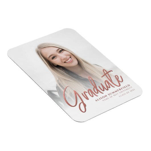 卒業式2025バラ金ゴールド写真の発表 マグネット (右側)