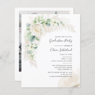 卒業式2025パンパスグラスフォト招待状