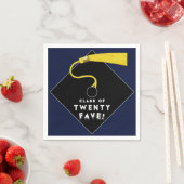 卒業式2025パーティーネイビーブルー スタンダードカクテルナプキン (インサイチュ)