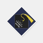 卒業式2025パーティーネイビーブルー スタンダードカクテルナプキン (角)