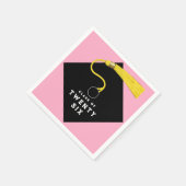 卒業式2025パーティーピンク スタンダードカクテルナプキン (角)