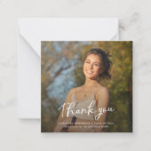 卒業式2025フォトグラモダンードサンキューカード ノートカード (正面)