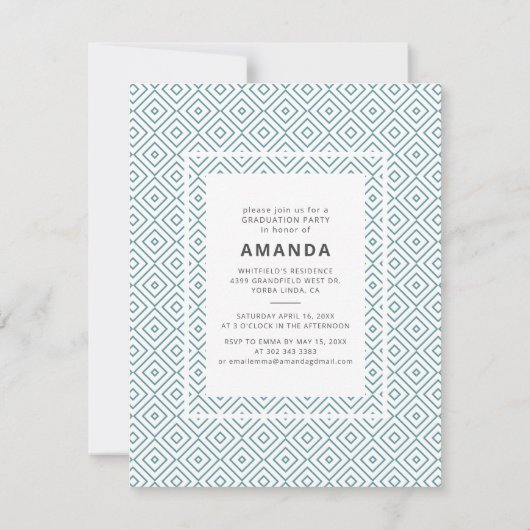 卒業式2025フォトグラードパーティー 招待状 (裏面)