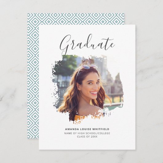 卒業式2025フォトグラードパーティー 招待状 (正面/裏面)