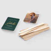 卒業式2025フォトグリーンパーソナライズされたパーティー ハンドファン (組立なし)