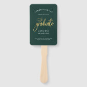 卒業式2025フォトグリーンパーソナライズされたパーティー ハンドファン (正面)