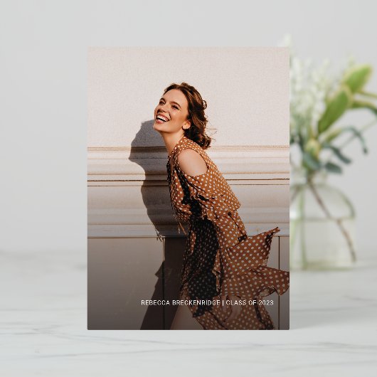 卒業式2025フォトコラージスクリプトの発表 箔招待状 (立ち正面)