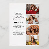 卒業式2025フォトコラージスクリプトの発表 箔招待状 (裏面)