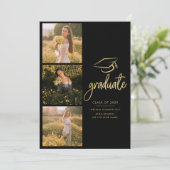 卒業式2025フォトコラージスクリプトグラード 案内状 (スタンド正面)