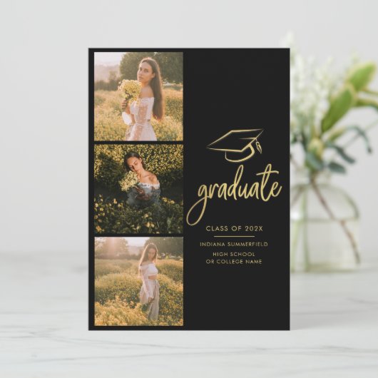 卒業式2025フォトコラージスクリプトグラード 案内状 (スタンド正面)