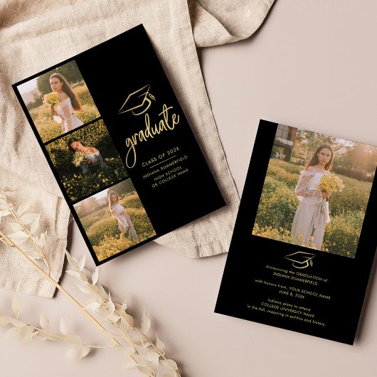 卒業式2025フォトコラージスクリプトグラード 案内状