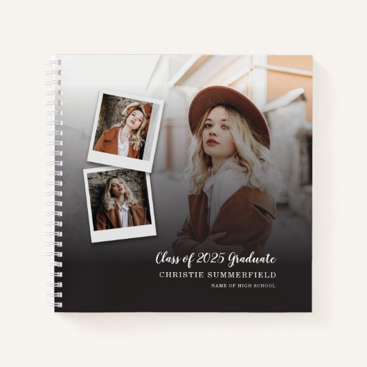 卒業式2025フォトコラージスクリプトゲストブック ノートブック (正面)