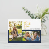 卒業式2025フォトコラージスクリプト サンキューカード (スタンド正面)