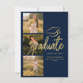 卒業式2025フォトコラージスクリプト 案内状 (正面)